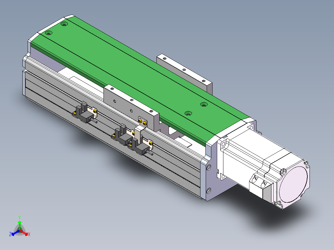 MTH丝杆半封闭模组MT100BS-BC-60正等轴测图