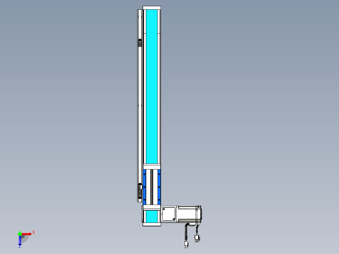 威洛博LB.GB同步带传动--欧规系列LB6A-L130-S500-BL俯视图