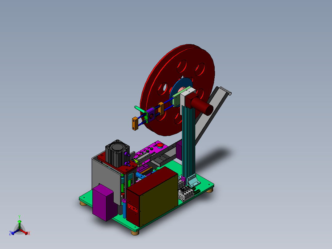 桌上型插针自动裁切设备sw17可编辑正等轴测图