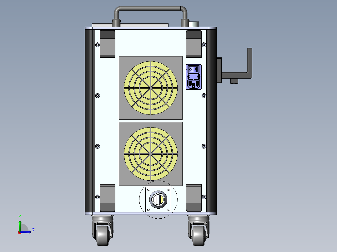 低功率脉冲激光清洗机sw18可编辑左视图