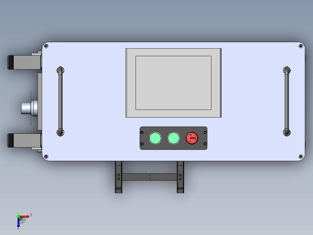 低功率脉冲激光清洗机sw18可编辑俯视图