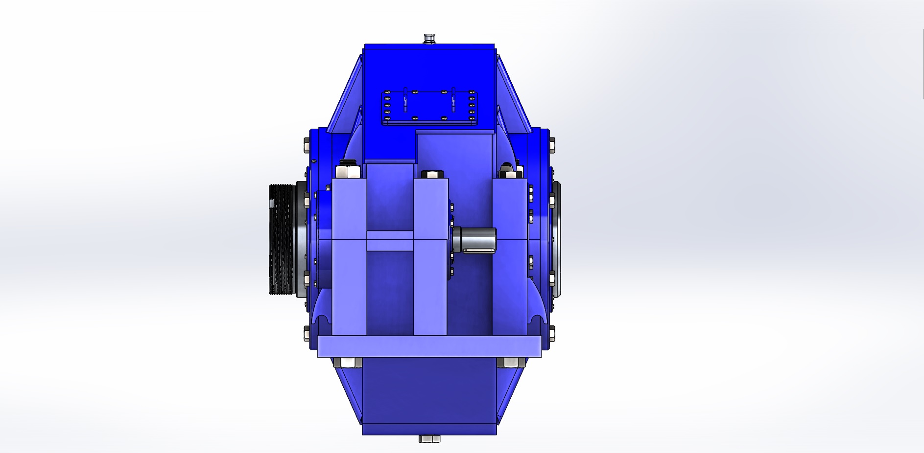 三级斜齿轮减速箱3D图纸 Solidworks设计 附IGS STEP