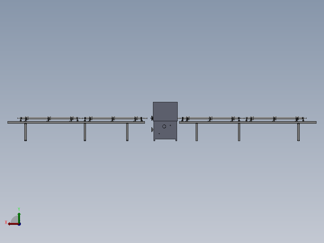 棒料清洗机后视图