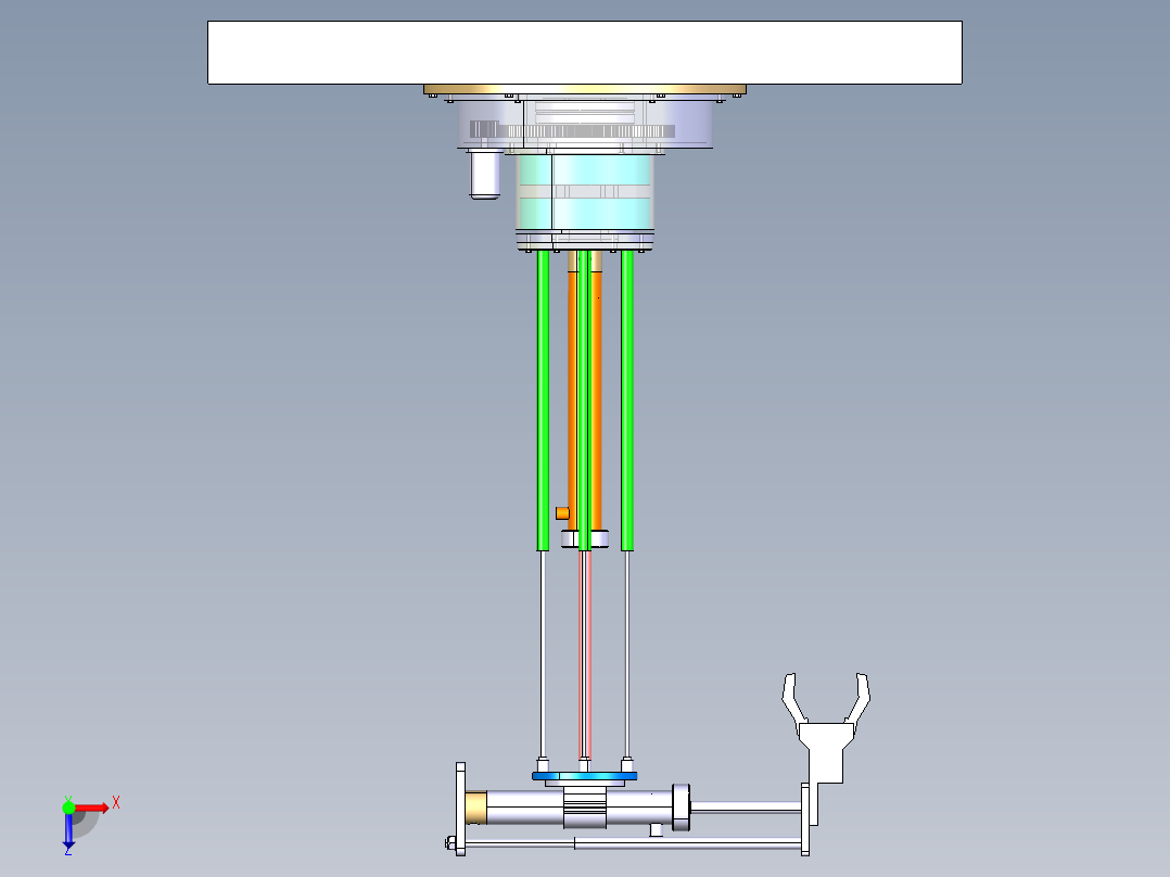基于S7-200PLC的搬运机械手设计-含程序和三维catia【西门子】俯视图