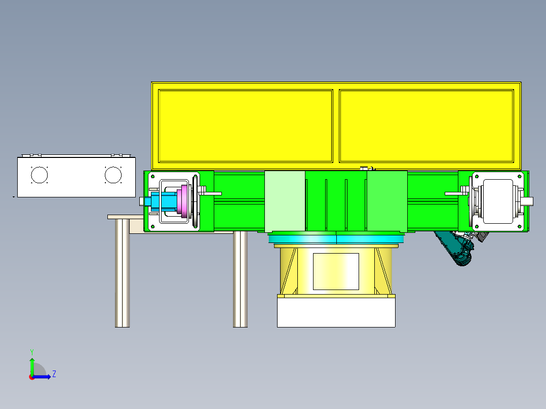 焊接机器人带变位机左视图