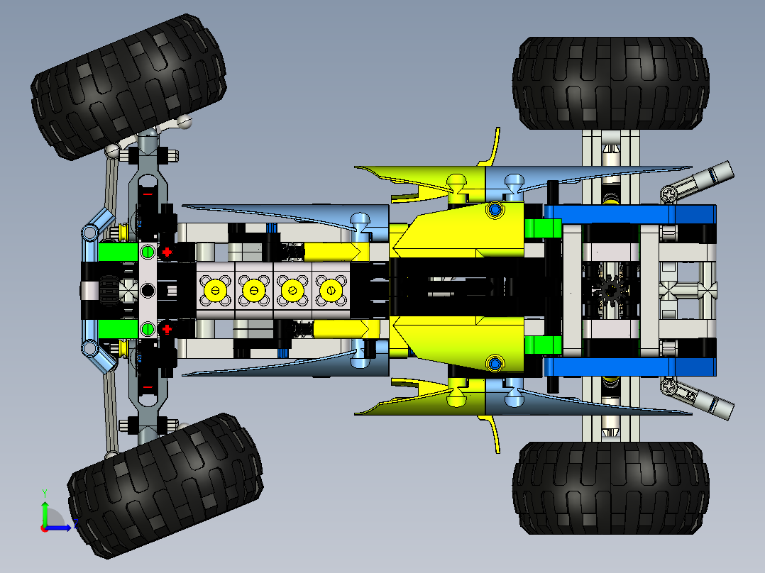 lego-technic-42037-set-b.4-乐高玩具赛车左视图