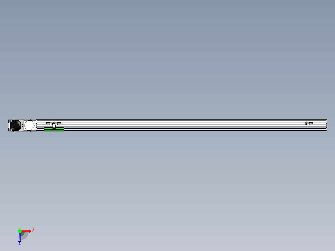 同步带滑台-半封闭B10H-L45-S1400-L-P40-D3俯视图