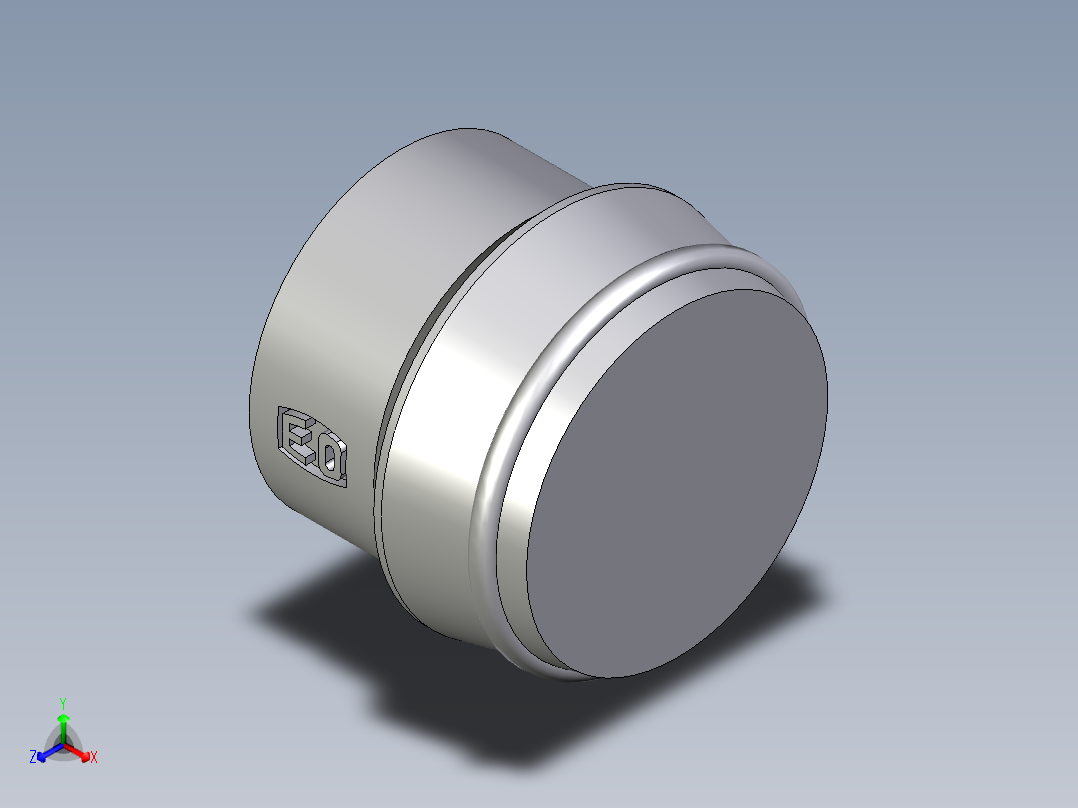 卡套式工业通用硬管接头EO_Blanking_plug_for_cones_VKA28CF正等轴测图
