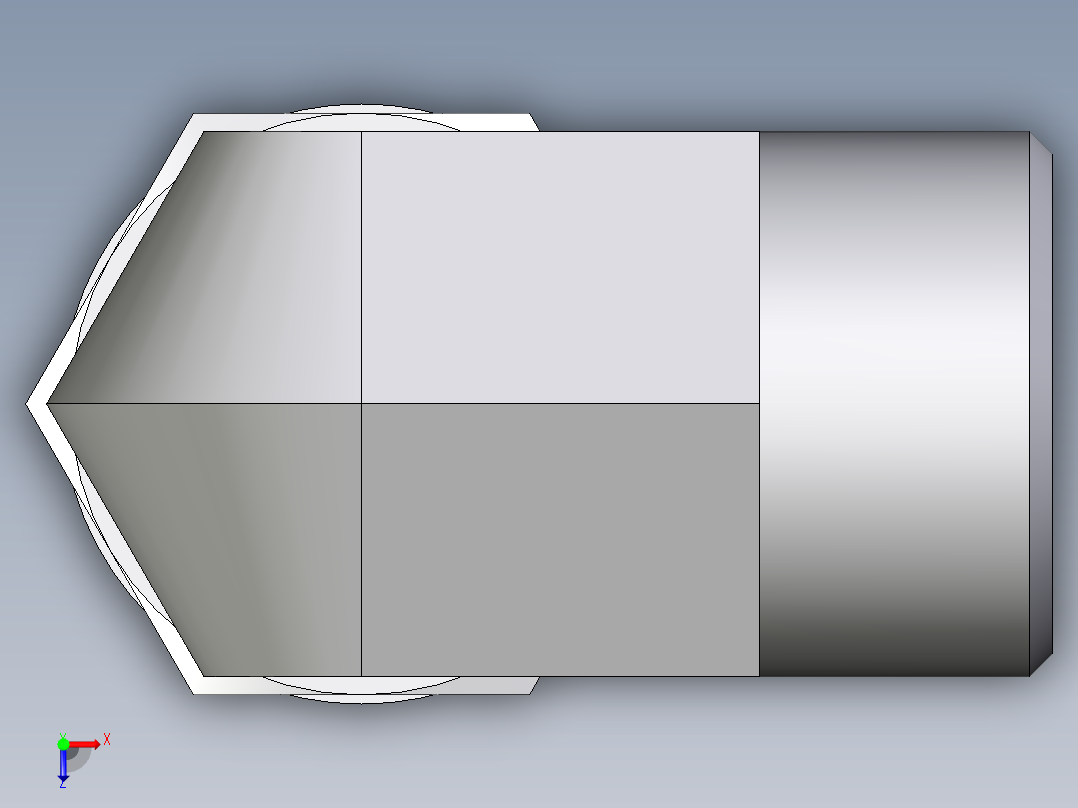 卡套式工业通用硬管接头EO_Adjustable_Locknut_elbow_WEE20SMOROMDCF俯视图