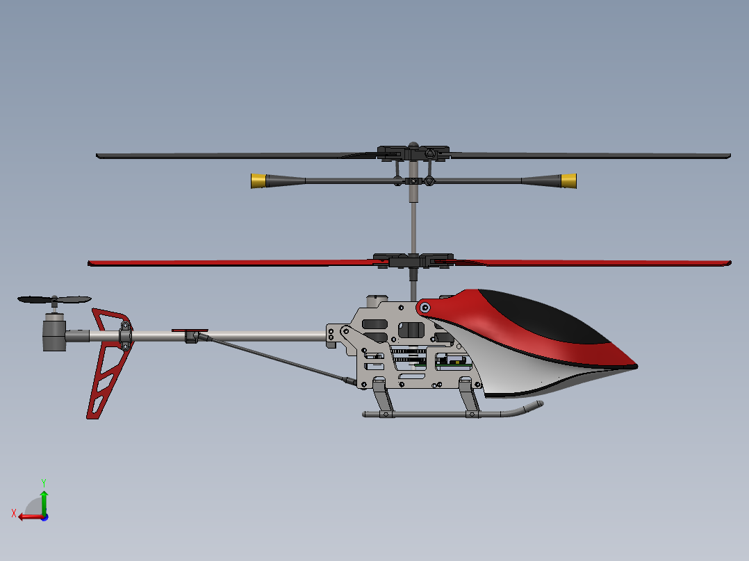 直升飞机 飞机模型设计 (84)后视图