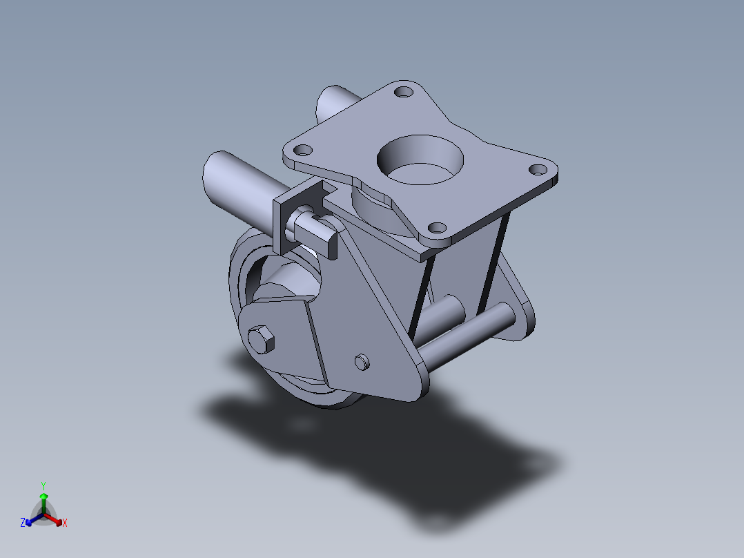 悬挂轮正等轴测图