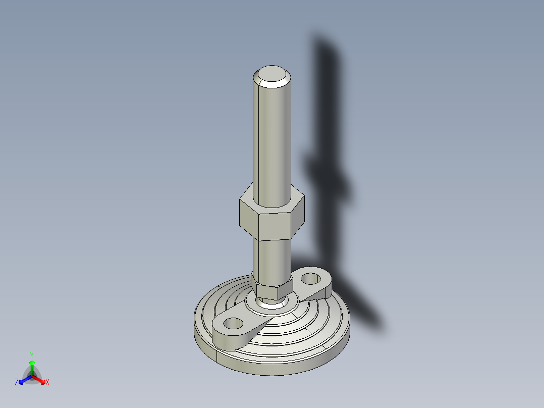 水平調整腳座LVF100-3D多系列多零件图纸模型