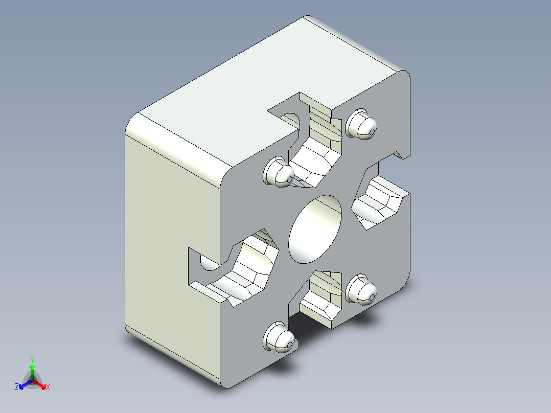 型材-BR 30X30 END CONNECTOR 3842526003正等轴测图
