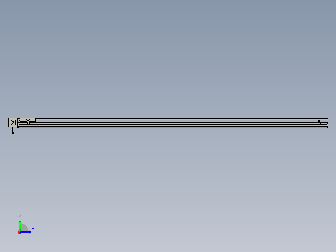 东锦同步带传动-直线滑台模组DH170B-L150-S2800-BL-P400W-C3左视图
