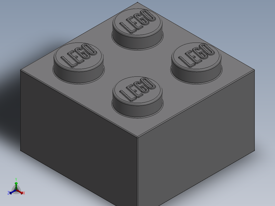 乐高套装 4421基本积木-4211387 - 3003 Medium Stone Grey Brick 2 x 2.SLDPRT