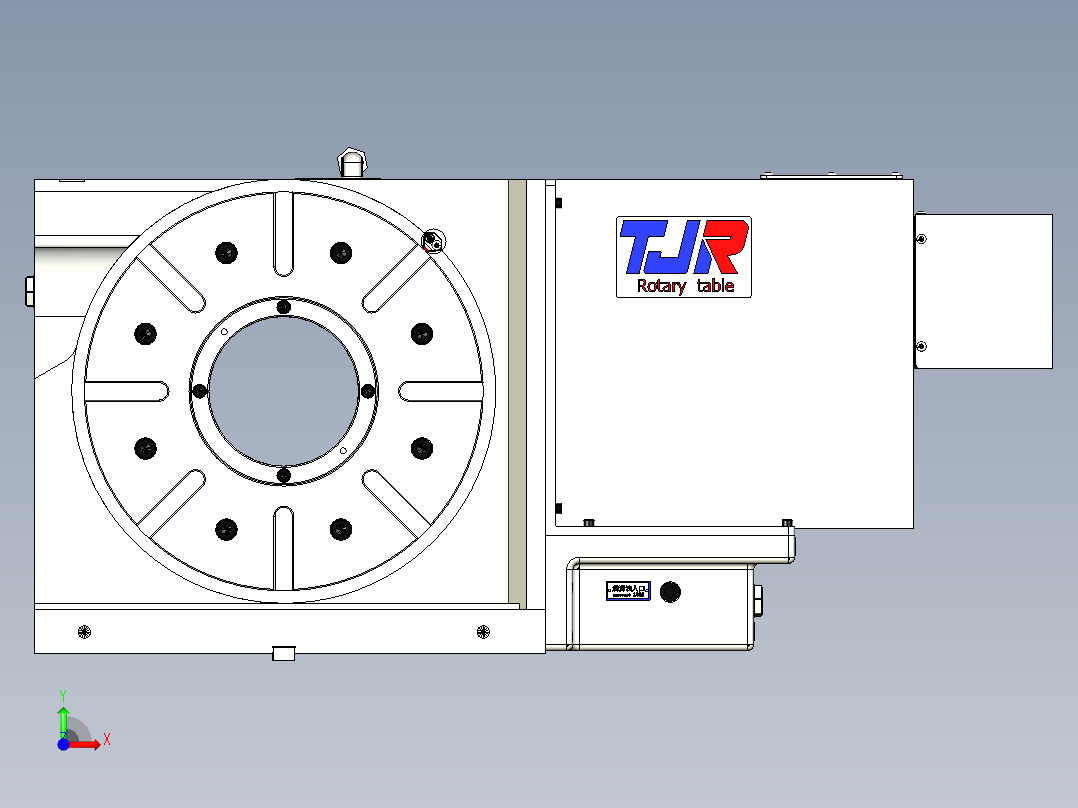 HR032EX-B0(四轴转台)外型圖前视图