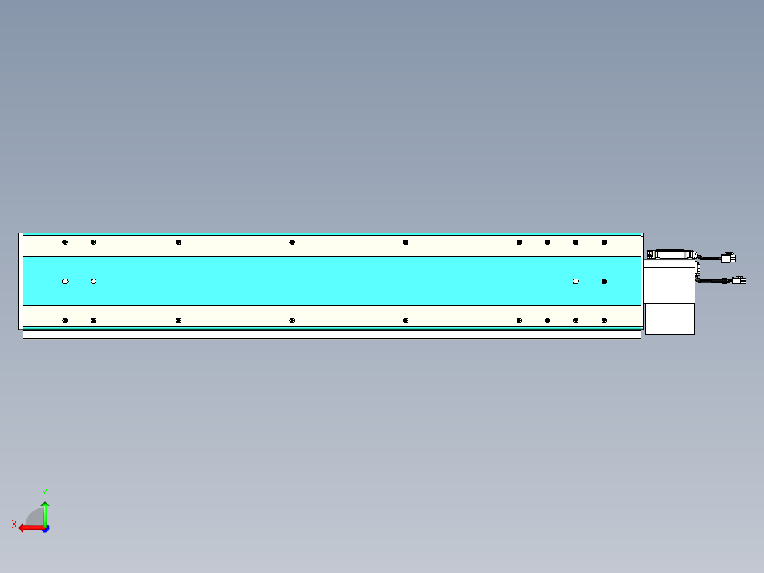 威洛博VBC同步带传动一无尘环境VBC17-L45-S800-BLU-ZP75-C3后视图