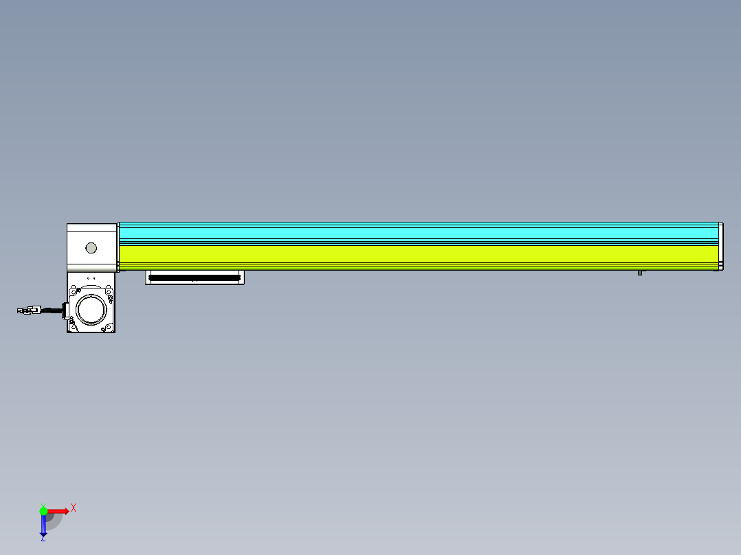 威洛博VBC同步带传动一无尘环境VBC17-L45-S800-BLU-ZP75-C3俯视图