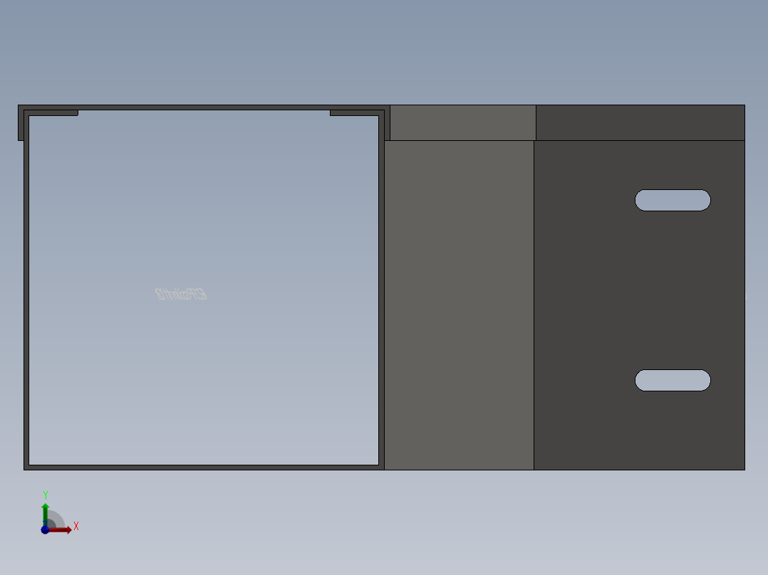 cable duct tee前视图