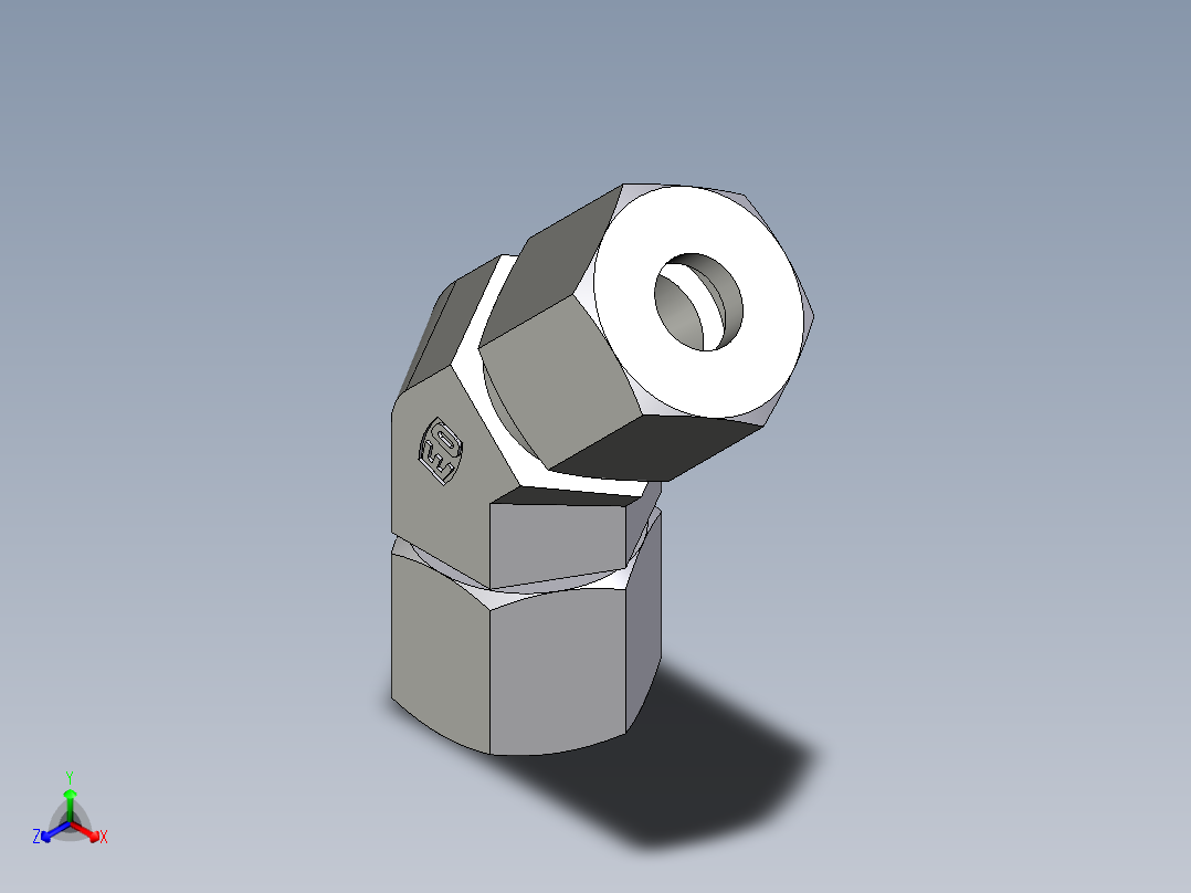 卡套式工业通用硬管接头EO_Swivel_nut_45_deg_elbow_EV08ZSCF