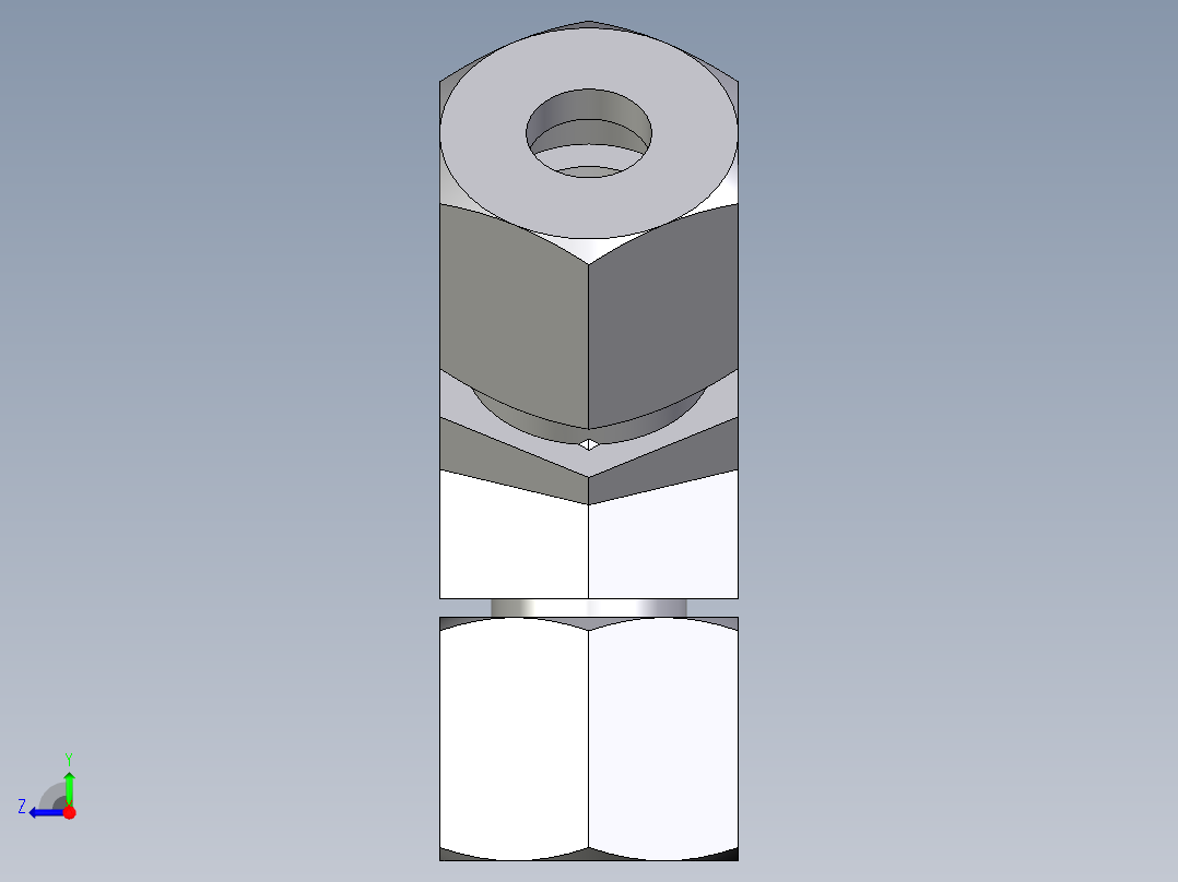 卡套式工业通用硬管接头EO_Swivel_nut_45_deg_elbow_EV08ZSCF右视图