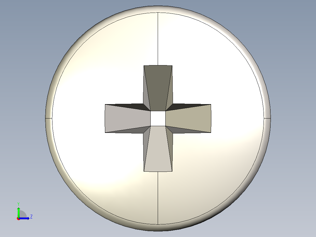 螺丝 M3 十字盘头-M3 x 5 Screw head.STEP左视图