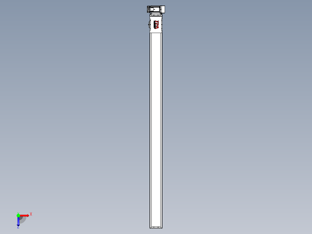 同步带全封闭直线模组TPA-HCB-110D-90-L1700-LU-C-P40-N3俯视图