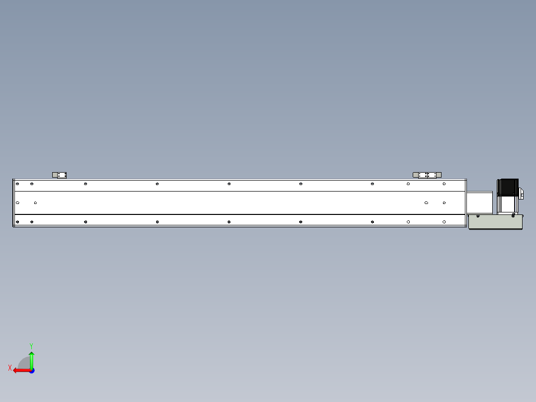 同步带滑台-半封闭B13H-L45-S1000-L-P40-D3后视图