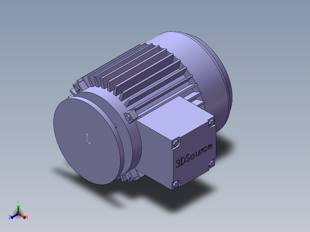 电机_160-DT90-269-354-197-154.stepNN正等轴测图