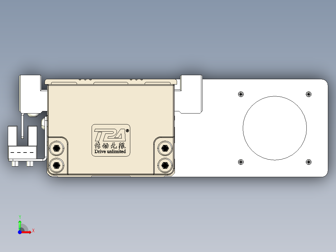 TPA-KNR-60E-1205C-L800A1-MR-P10-N3线性模块铝制底座前视图