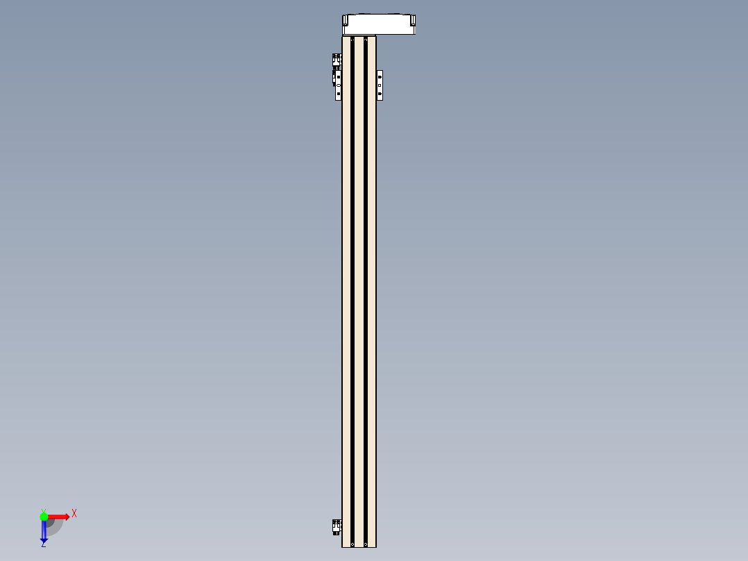 TPA-KNR-60E-1205C-L800A1-MR-P10-N3线性模块铝制底座俯视图