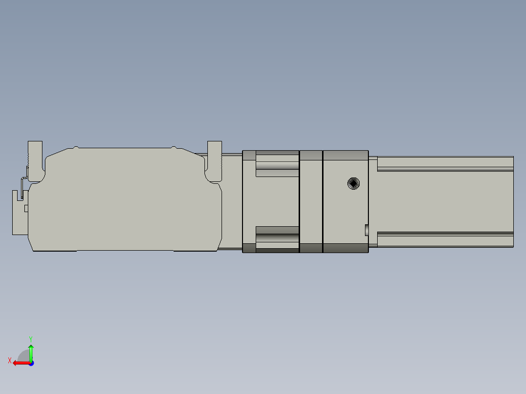直线模组LHB17-L40-S300-R(B)设计图纸后视图