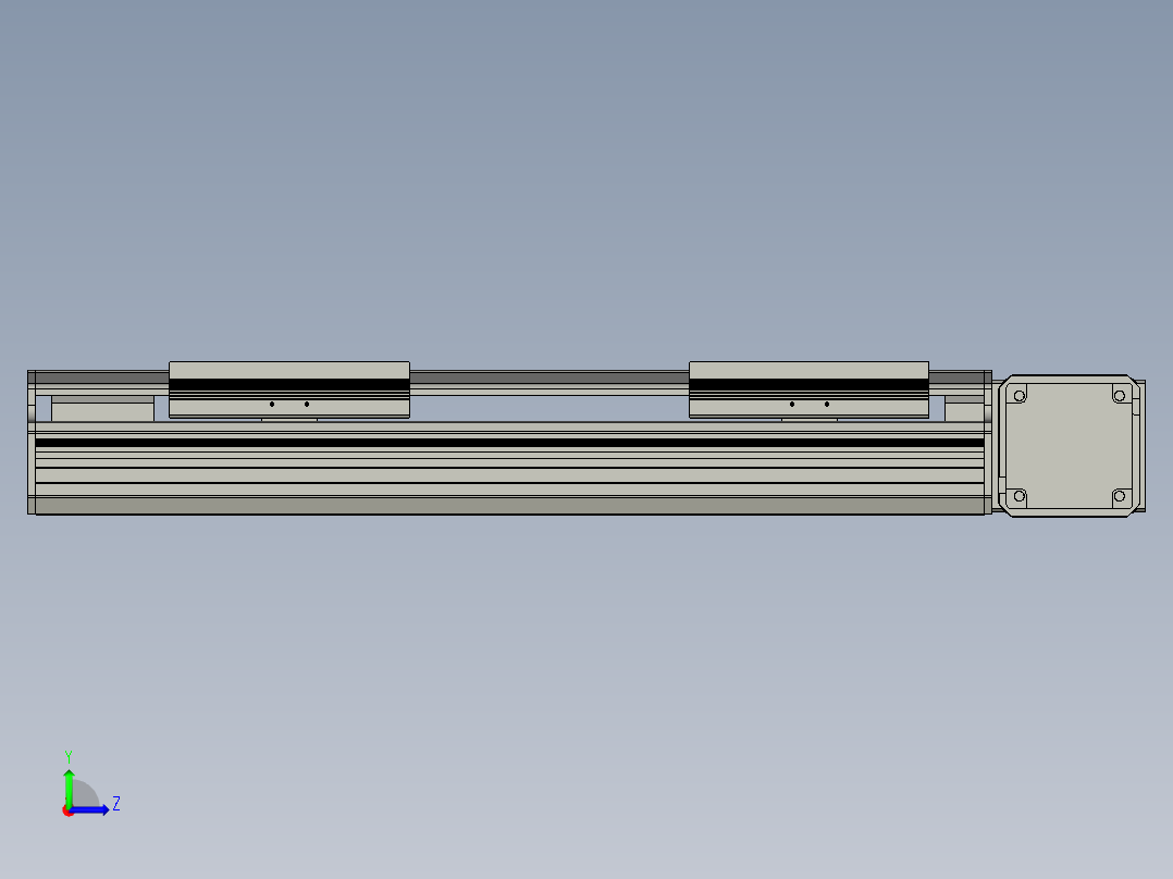 直线模组LHB17-L40-S300-R(B)设计图纸左视图