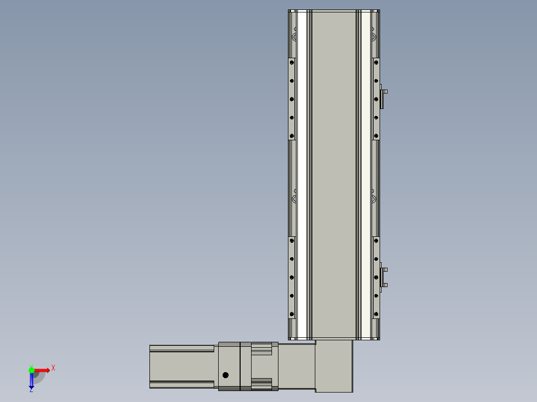 直线模组LHB17-L40-S300-R(B)设计图纸俯视图