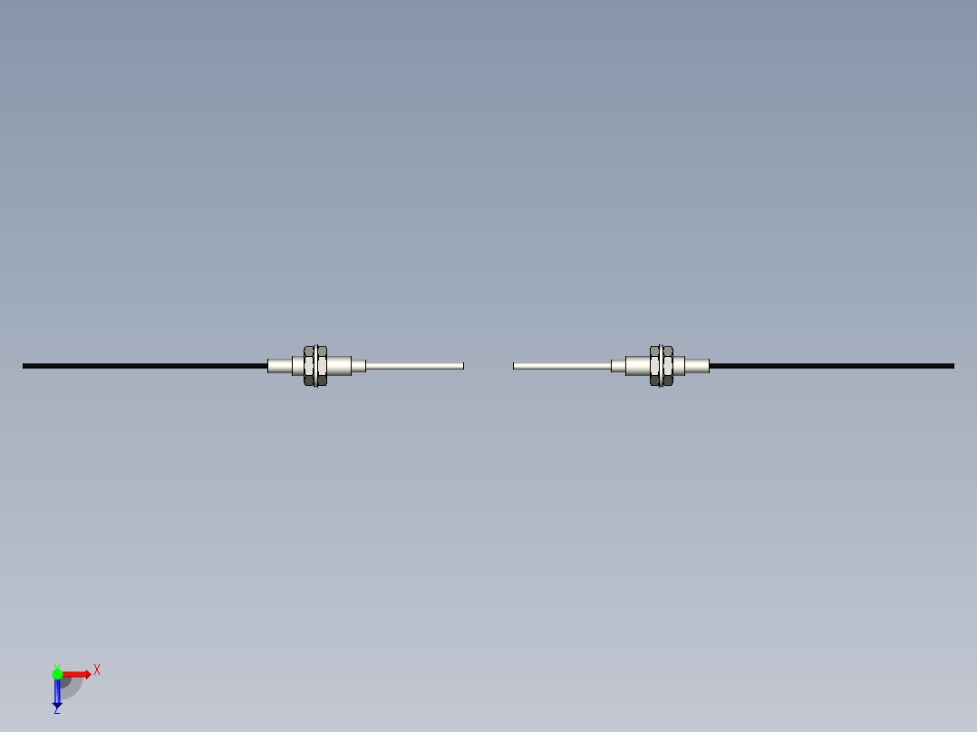 光纤元件对射型FT-D419-S俯视图