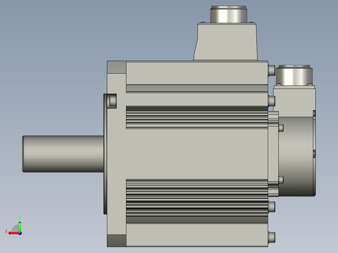 3000W MHME伺服马达后视图