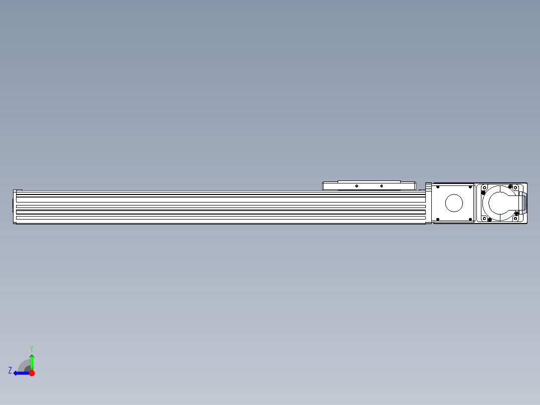 同步带全封闭直线模组TPA-HCB-110D-90-L450-MR-C-P40-N3右视图
