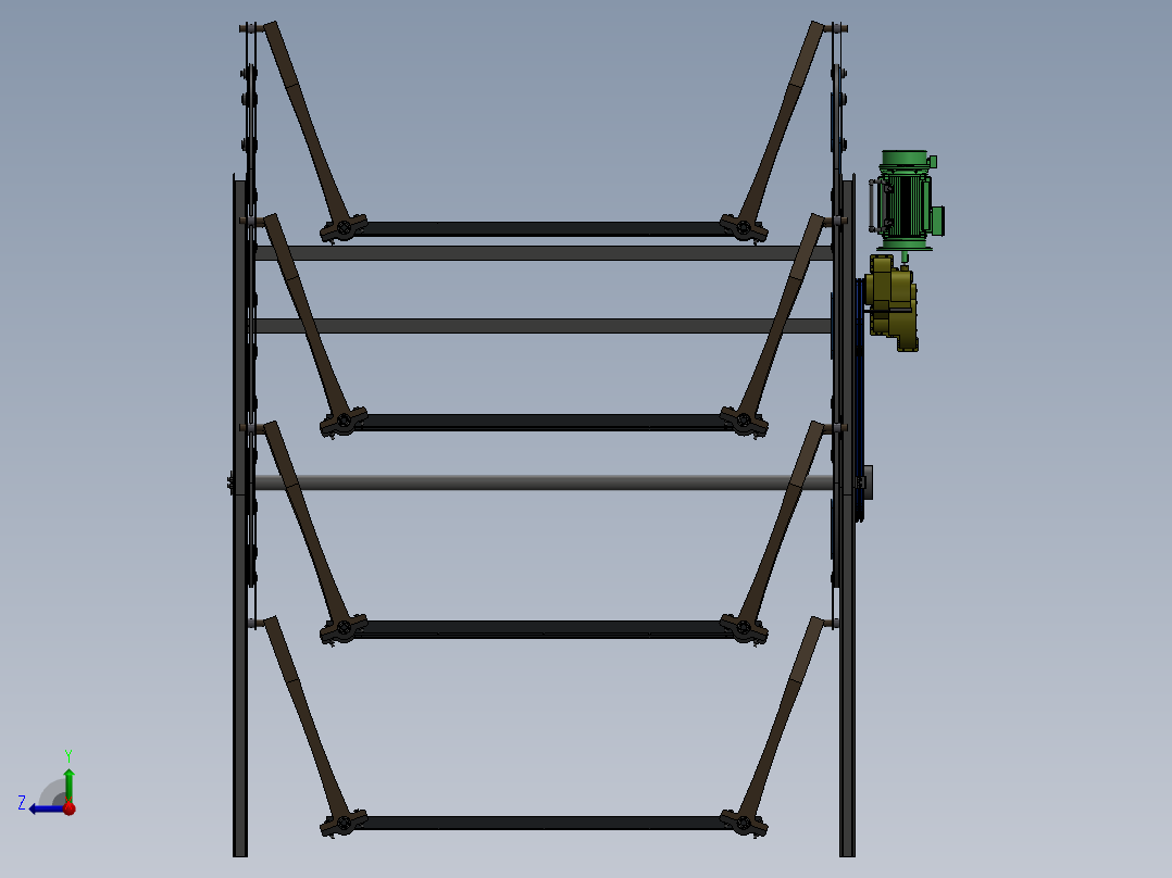 立体旋转车库右视图