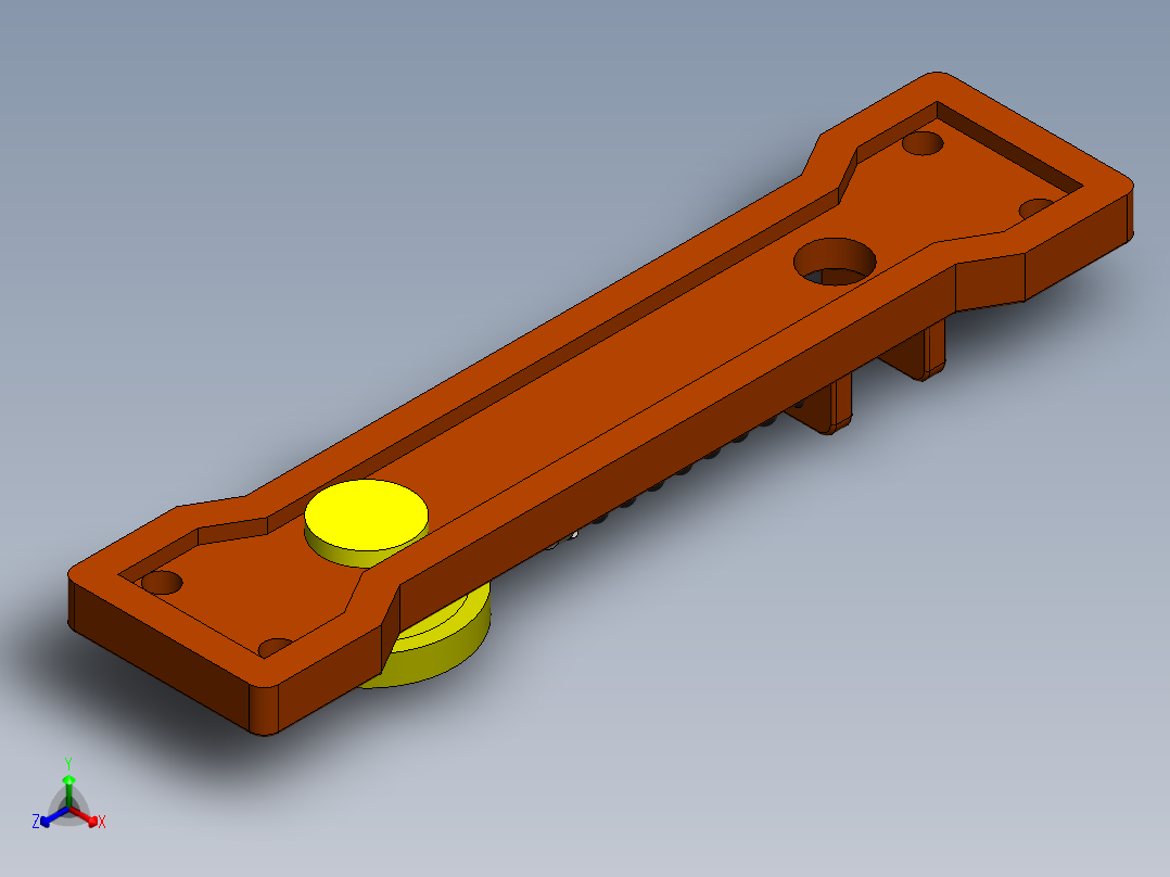 凸轮和弹簧从动机构正等轴测图