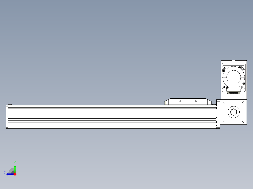 同步带全封闭直线模组TPA-HCB-85D-90-L350-RU-C-P20-N3右视图
