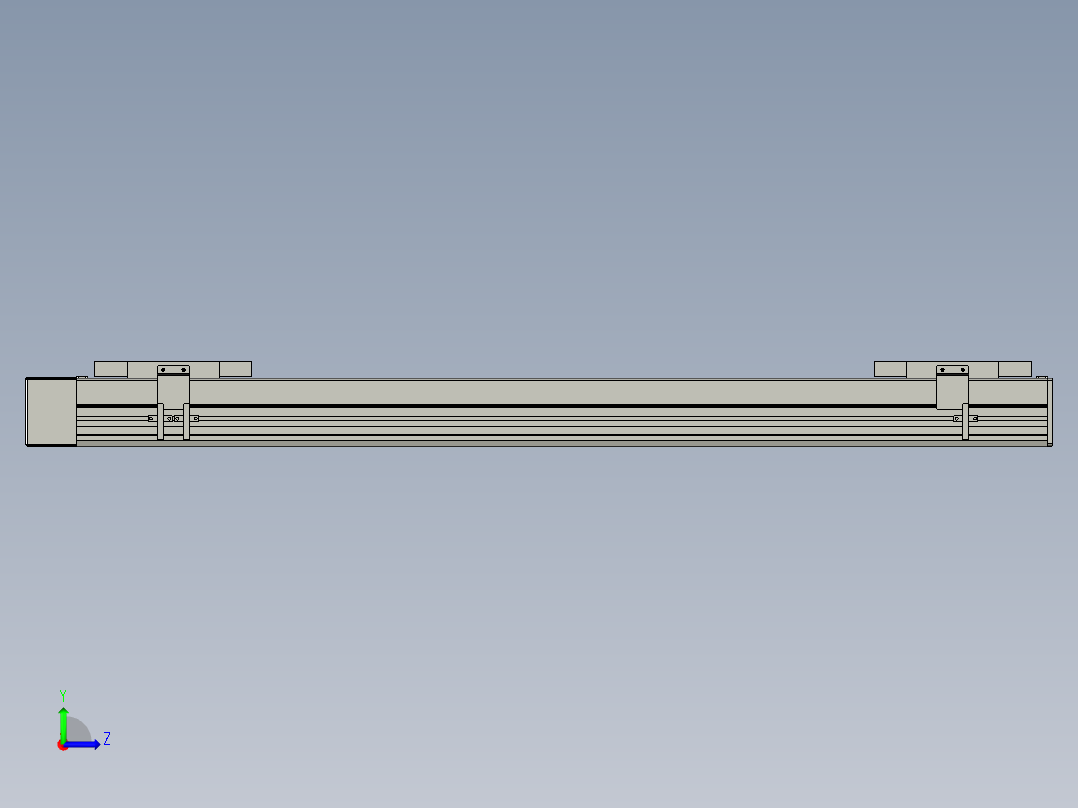 直线模组WG-LHC12-S800-R设计图纸左视图