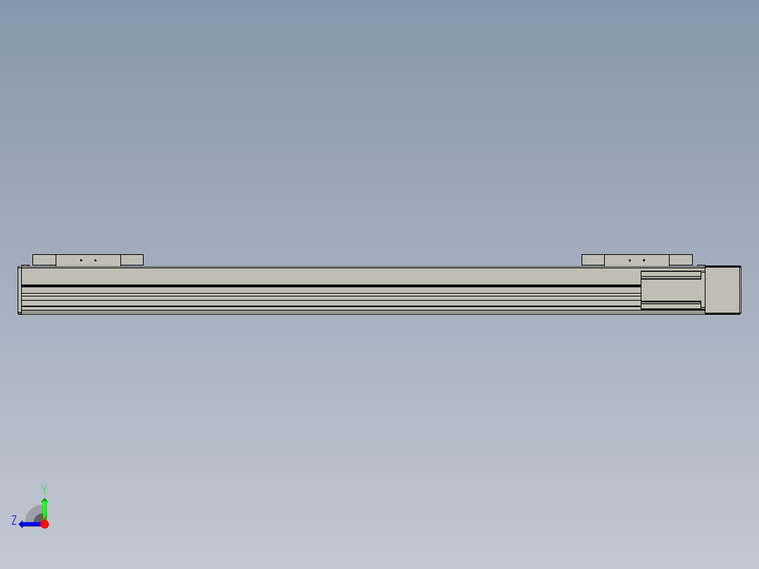 直线模组WG-LHC12-S800-R设计图纸右视图