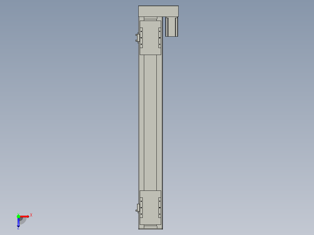 直线模组WG-LHC12-S800-R设计图纸俯视图