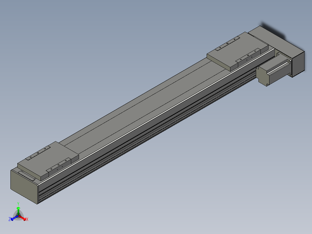 直线模组WG-LHC12-S800-R设计图纸正等轴测图