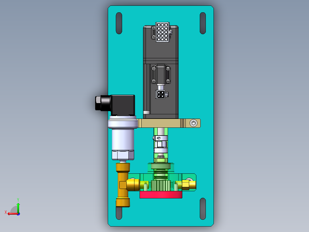 齿轮计量泵后视图