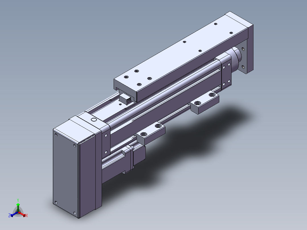 电动滑台模组SEH50L-BM正等轴测图