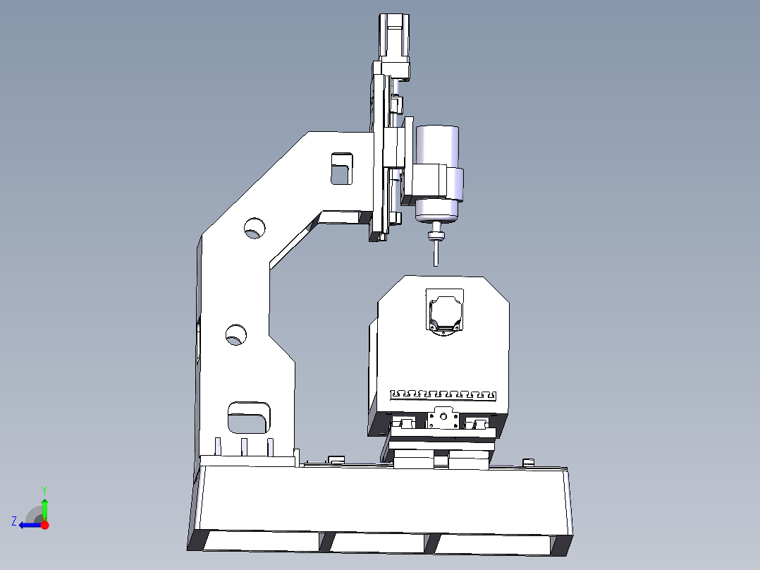 摇篮式五轴雕刻机三维+二维572183右视图
