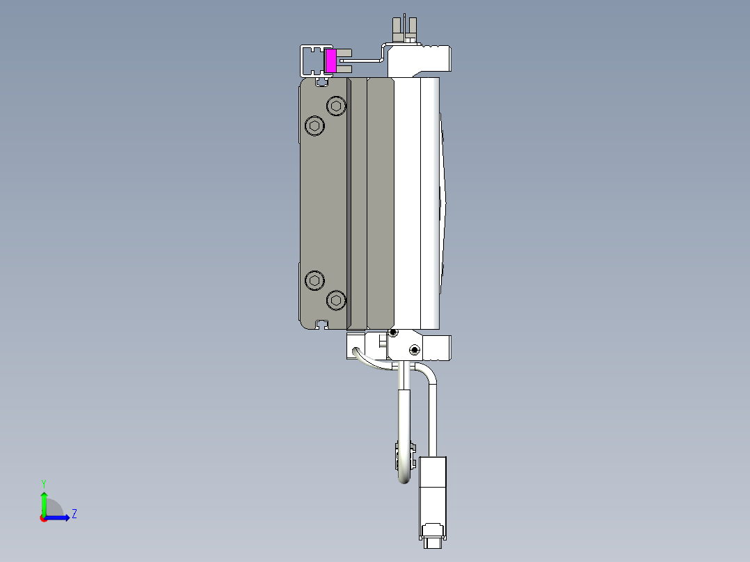 威洛博VL系列3d模型模组2VL14S1Y-S1250左视图