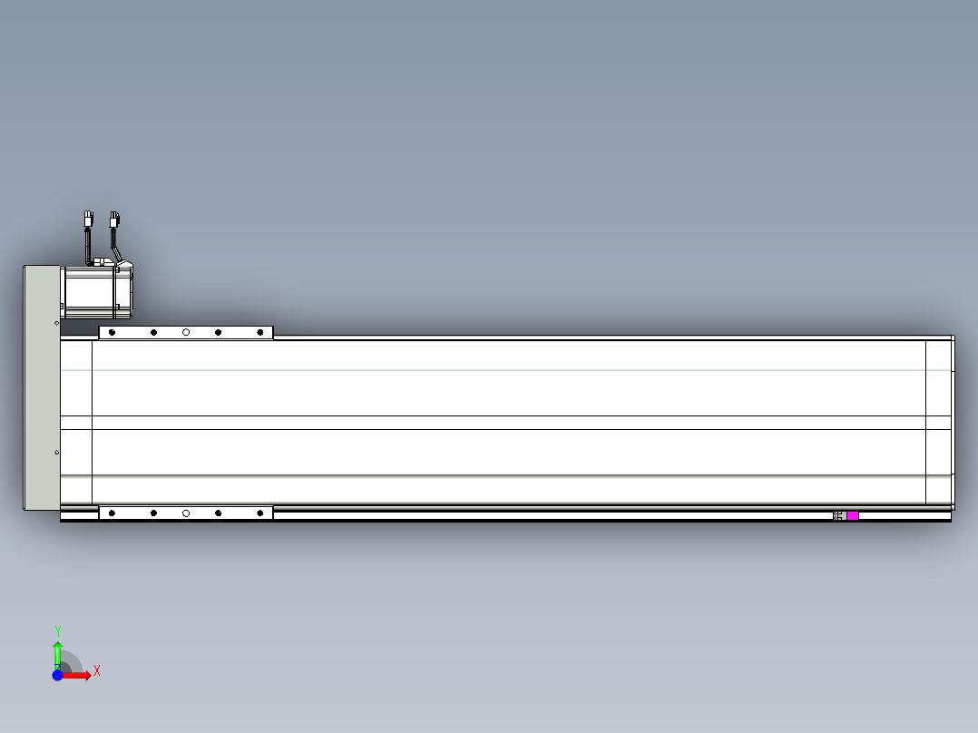 VF丝杆传动-一般环境VF27-Lxx-C-S1000-BR-ZP75-D3前视图