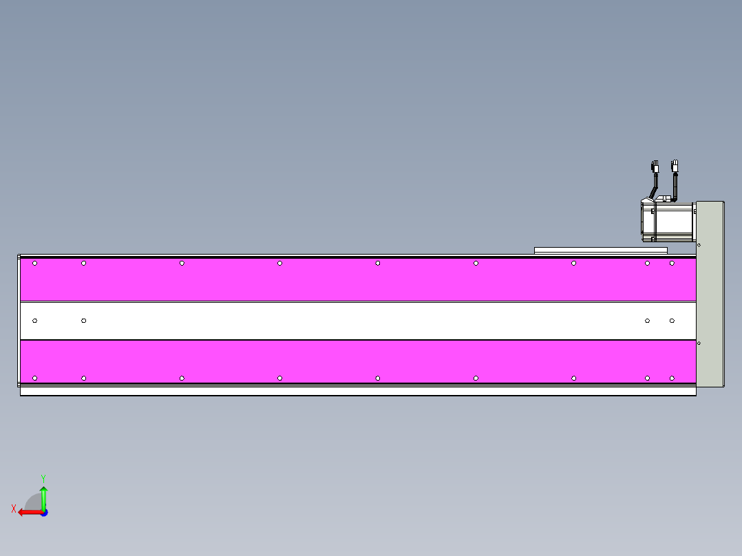 VF丝杆传动-一般环境VF27-Lxx-C-S1000-BR-ZP75-D3后视图